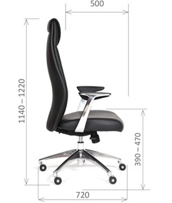Офисное кресло CHAIRMAN Vista Экокожа премиум черная в Смоленске - предосмотр 2