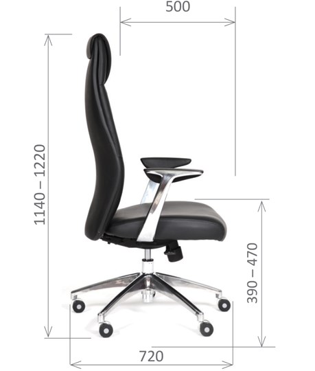 Офисное кресло CHAIRMAN Vista Экокожа премиум черная в Смоленске - изображение 2
