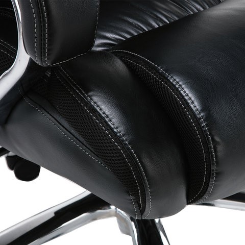 Кресло компьютерное Brabix Premium Status HD-003 (рециклированная кожа, хром, черное) 531821 в Смоленске - изображение 9