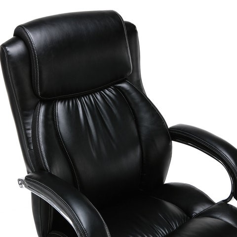 Кресло компьютерное Brabix Premium Status HD-003 (рециклированная кожа, хром, черное) 531821 в Смоленске - изображение 4