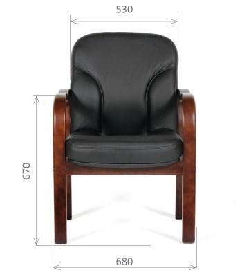 Кресло офисное CHAIRMAN 658 Натуральная кожа черный в Смоленске - изображение 1
