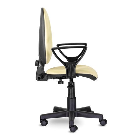 Офисное кресло Brabix Prestige Ergo MG-311 (регулируемая эргономичная спинка, кожзам, бежевое) 531878 в Смоленске - изображение 1