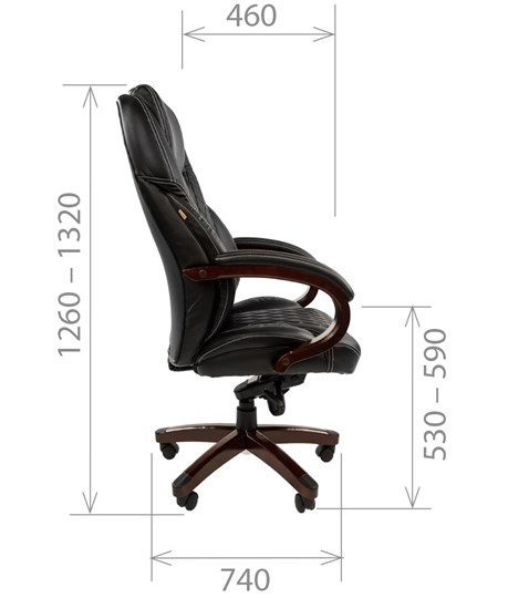 Офисное кресло CHAIRMAN 406, черный в Смоленске - изображение 2