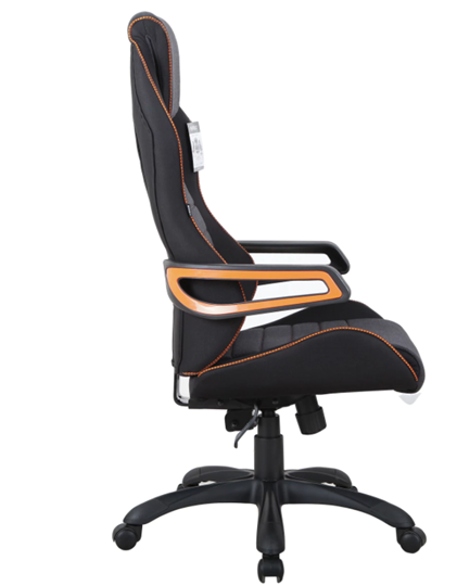 Кресло офисное Brabix Techno Pro GM-003 (ткань, черное/серое, вставки оранжевые) в Смоленске - изображение 2