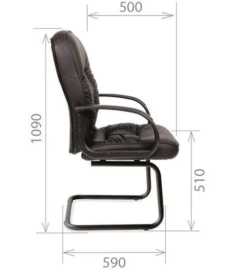 Компьютерное кресло CHAIRMAN 416V экокожа черная в Смоленске - изображение 2