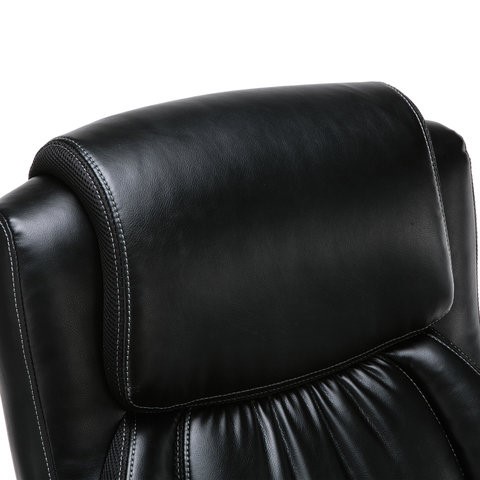 Кресло компьютерное Brabix Premium Status HD-003 (рециклированная кожа, хром, черное) 531821 в Смоленске - изображение 5