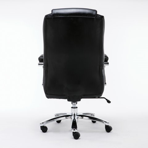 Кресло компьютерное Brabix Premium Status HD-003 (рециклированная кожа, хром, черное) 531821 в Смоленске - изображение 3
