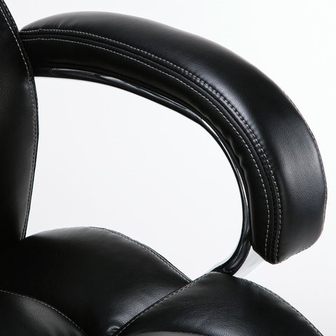 Кресло компьютерное Brabix Premium Status HD-003 (рециклированная кожа, хром, черное) 531821 в Смоленске - изображение 8