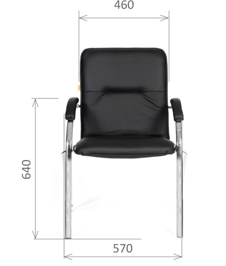 Офисное кресло CHAIRMAN 850 Экокожа Terra 118 черная в Смоленске - изображение 1