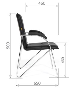 Офисное кресло CHAIRMAN 850 Экокожа Terra 118 черная в Смоленске - предосмотр 2