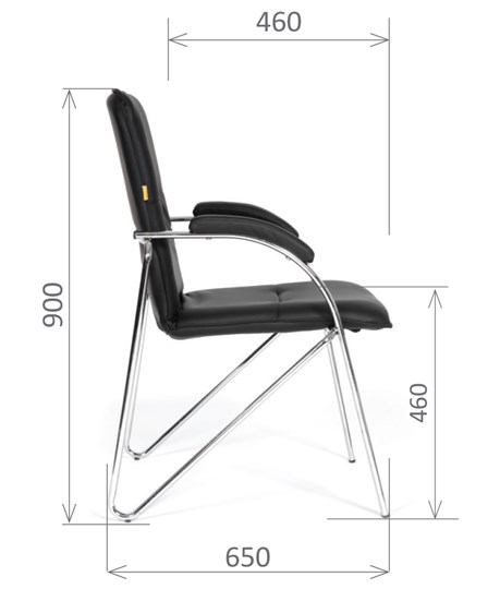 Офисное кресло CHAIRMAN 850 Экокожа Terra 118 черная в Смоленске - изображение 2