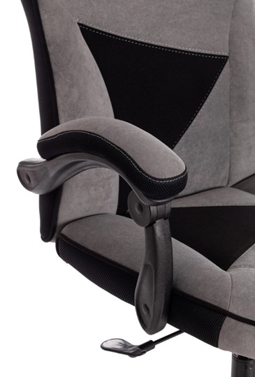 Кресло компьютерное ARENA флок , серый/черный, 29/35 арт.14129 в Смоленске - изображение 11