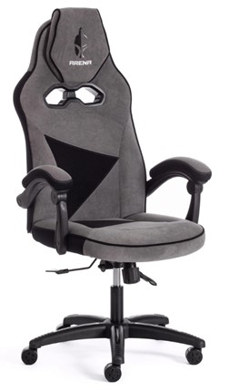 Кресло компьютерное ARENA флок , серый/черный, 29/35 арт.14129 в Смоленске - изображение