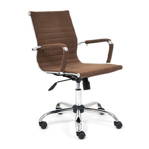 Кресло компьютерное URBAN-LOW флок, коричневый, арт.14446 в Смоленске