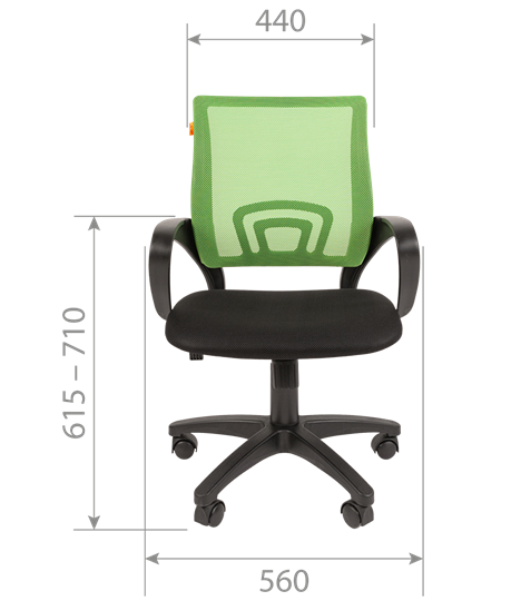 Кресло офисное CHAIRMAN 696 black Сетчатый акрил DW62 черный в Смоленске - изображение 3