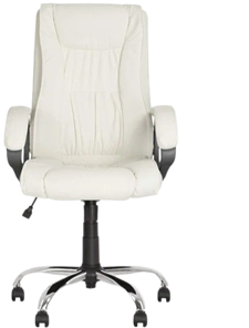 Кресло для офиса ELLY (CHR68) экокожа ECO-50, белая в Смоленске