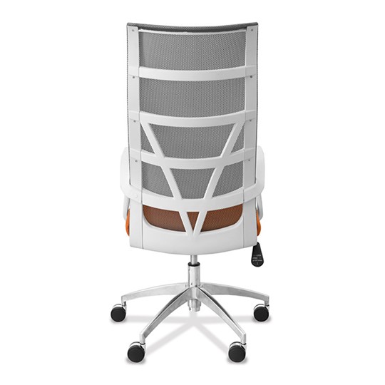 Кресло в офис Топ X белый каркас, сетка/ткань TW / серая/ серая в Смоленске - изображение 1