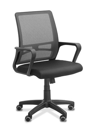Офисное кресло Акцент, сетка YM/ткань TW / черная/серая в Смоленске - изображение