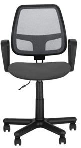 Компьютерное кресло ALFA GTP (PM60) ткань CAGLIARI /сетка черный в Смоленске