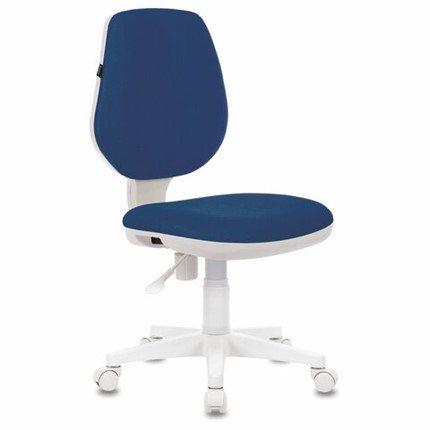 Кресло Brabix Fancy MG-201W (без подлокотников, пластик белый, синие) 532413 в Смоленске - изображение