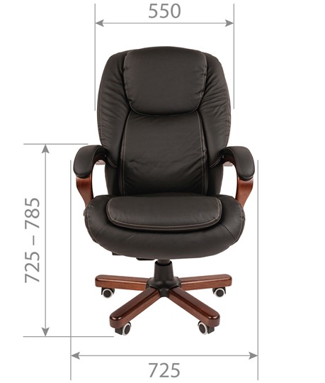 Компьютерное кресло CHAIRMAN 408 кожа черная в Смоленске - изображение 1