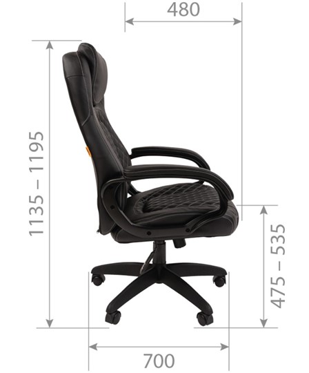 Компьютерное кресло CHAIRMAN 432, экокожа, цвет коричневый в Смоленске - изображение 6