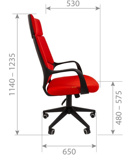 Офисное кресло CHAIRMAN 525, серое в Смоленске - изображение 2