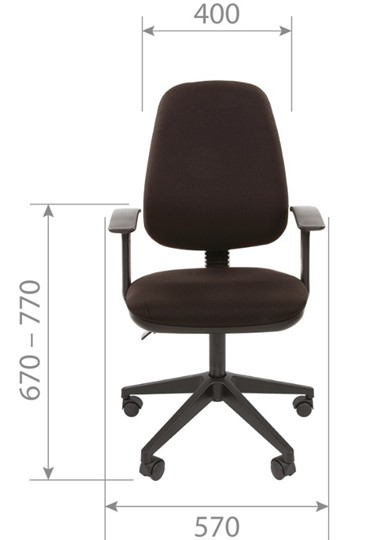 Офисное кресло CHAIRMAN 661 Ткань стандарт 15-21 черная в Смоленске - изображение 3
