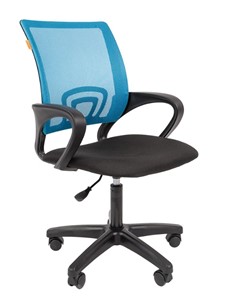 Кресло CHAIRMAN 696 black LT, голубое в Смоленске
