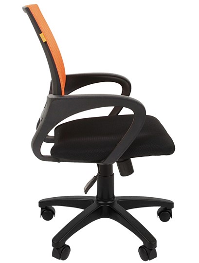 Кресло компьютерное CHAIRMAN 696 black Сетчатый акрил DW66 оранжевый в Смоленске - изображение 5