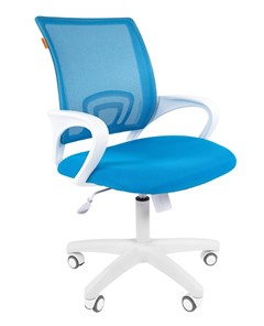 Кресло офисное CHAIRMAN 696 white, tw12-tw04 голубой в Смоленске