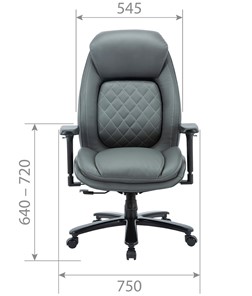 Кресло офисное CHAIRMAN CH403, серый, эко кожа в Смоленске - предосмотр 3