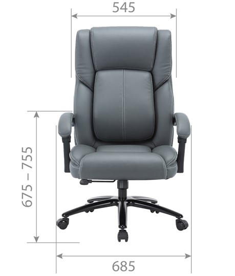 Офисное кресло CHAIRMAN CH415 эко кожа серая в Смоленске - изображение 3