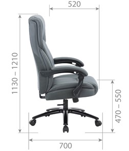 Офисное кресло CHAIRMAN CH415 эко кожа серая в Смоленске - предосмотр 4