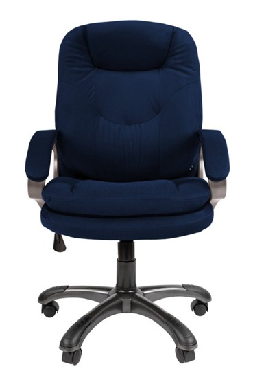 Офисное кресло CHAIRMAN HOME 668, велюр синее в Смоленске - изображение 3