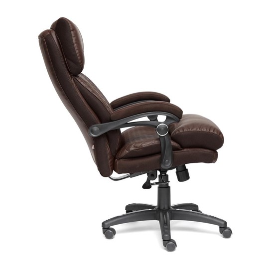 Компьютерное кресло CHIEF кож/зам/ткань, коричневый/коричневый стеганный, 36-36/36-36 стеганный/24 арт.13111 в Смоленске - изображение 15