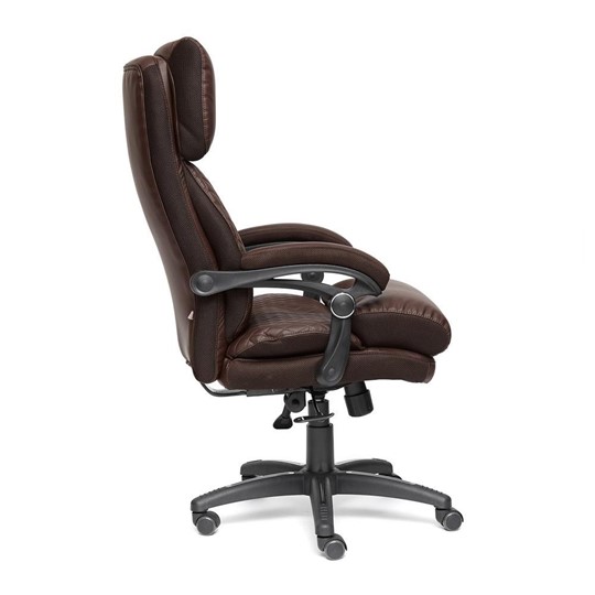 Компьютерное кресло CHIEF кож/зам/ткань, коричневый/коричневый стеганный, 36-36/36-36 стеганный/24 арт.13111 в Смоленске - изображение 16