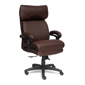 Компьютерное кресло CHIEF кож/зам/ткань, коричневый/коричневый стеганный, 36-36/36-36 стеганный/24 арт.13111 в Смоленске
