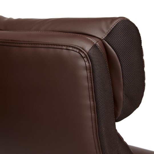 Компьютерное кресло CHIEF кож/зам/ткань, коричневый/коричневый стеганный, 36-36/36-36 стеганный/24 арт.13111 в Смоленске - изображение 6