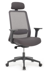 Офисное кресло Design WORK W-218C, Серый пластик/Серая сетка в Смоленске