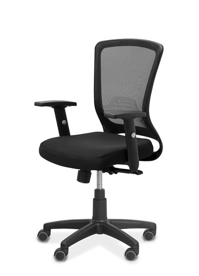 Кресло офисное Фьюжн, сетка/ткань TW / черная/черная в Смоленске - изображение 3