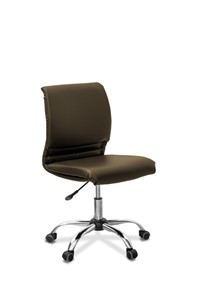 Кресло офисное Квадро Х, экокожа премиум / коричневая CN1116 в Смоленске