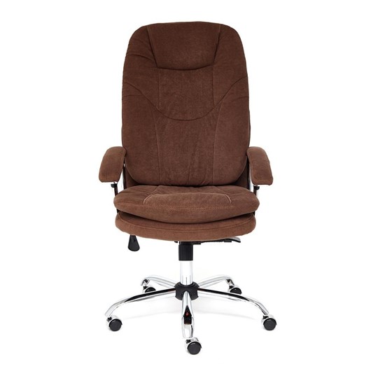 Офисное кресло SOFTY LUX флок, коричневый, арт.13595 в Смоленске - изображение 1