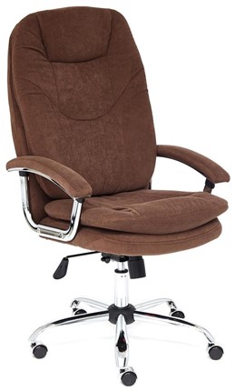 Офисное кресло SOFTY LUX флок, коричневый, арт.13595 в Смоленске - изображение