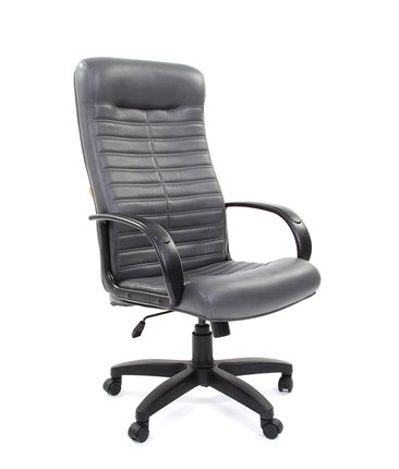 Кресло компьютерное CHAIRMAN 480 LT, экокожа, цвет серый в Смоленске - изображение