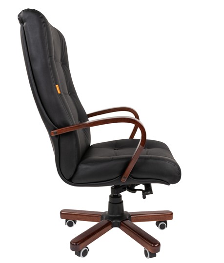 Компьютерное кресло CHAIRMAN 424 WD Кожа черная в Смоленске - изображение 3