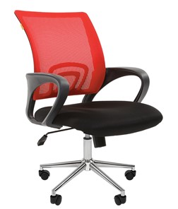 Кресло компьютерное CHAIRMAN 696 CHROME Сетка TW-69 (красный) в Смоленске - предосмотр