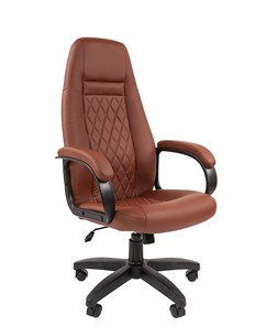 Кресло CHAIRMAN 950LT Экокожа коричневая в Смоленске