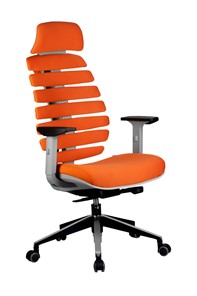 Компьютерное кресло Riva Chair SHARK (Оранжевый/серый) в Смоленске - предосмотр