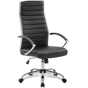 Кресло компьютерное Brabix Style EX-528 (экокожа, хром, черное) 531947 в Смоленске